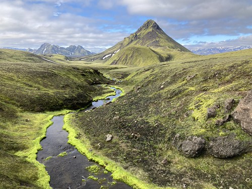Volcanic landscape in the Icelandic Highlands.